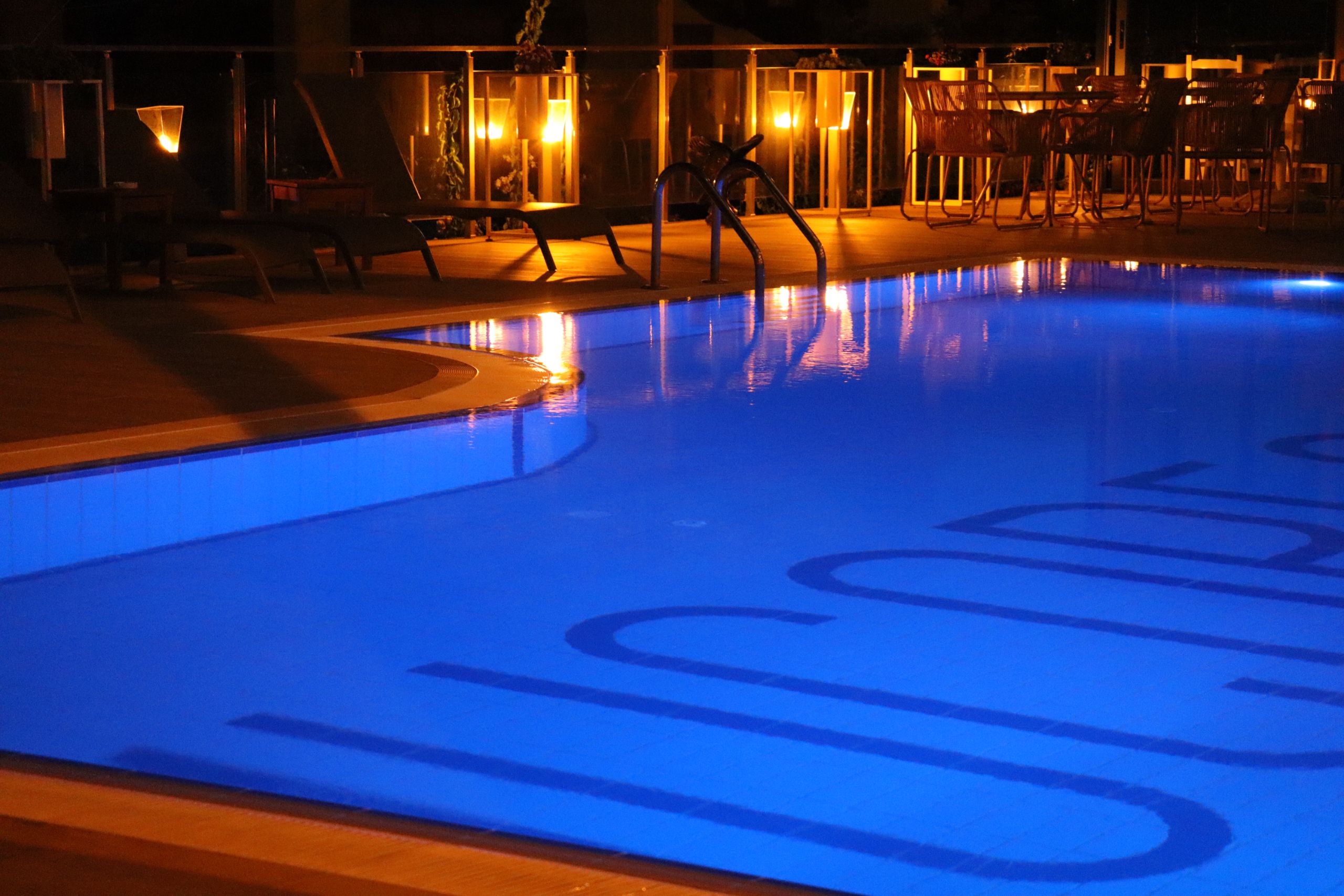 Outdoor pool at Mucobega Hotels in Saranda, Albania