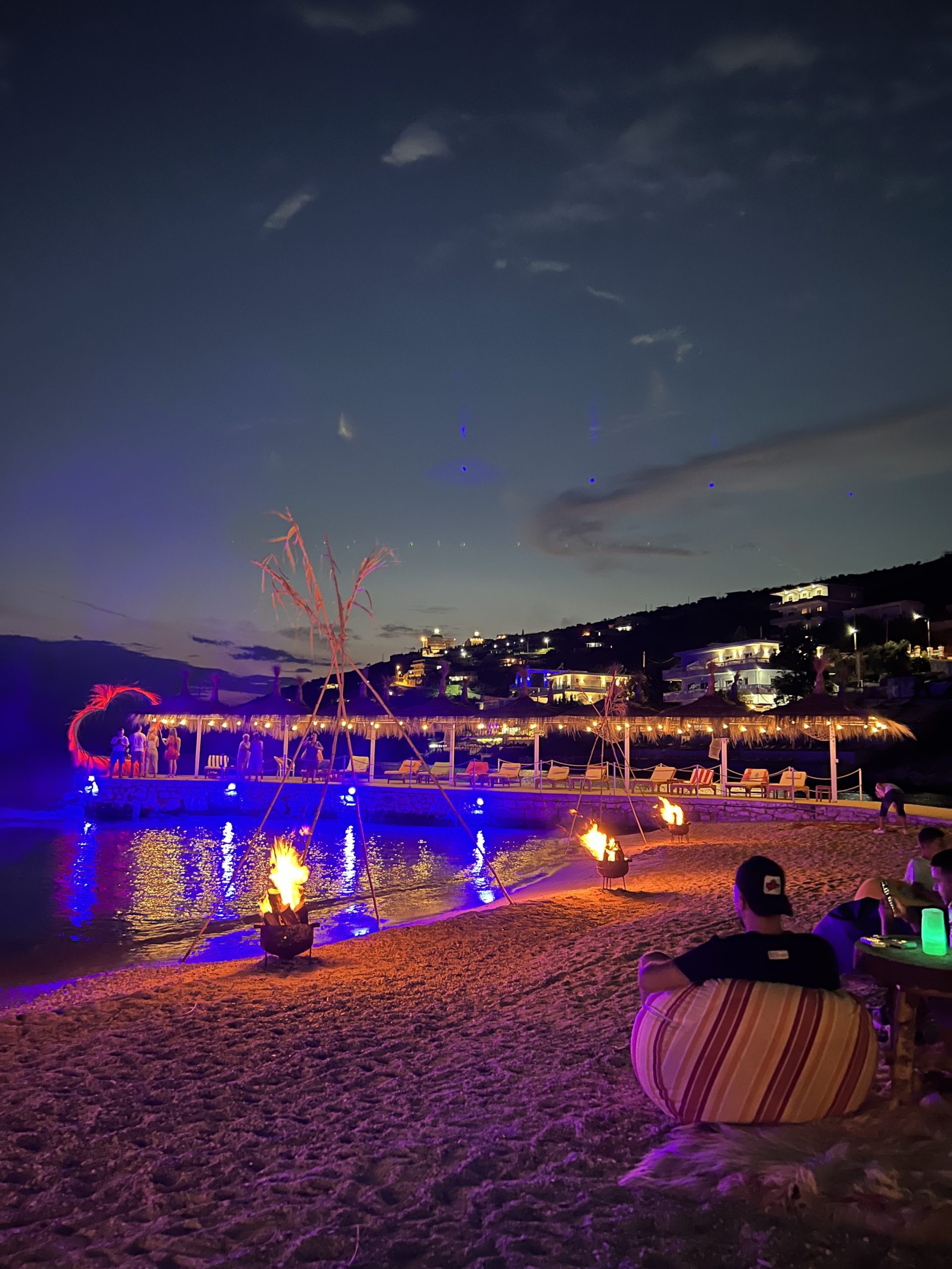 Evening on the beach at Mucobega, Saranda, Albania