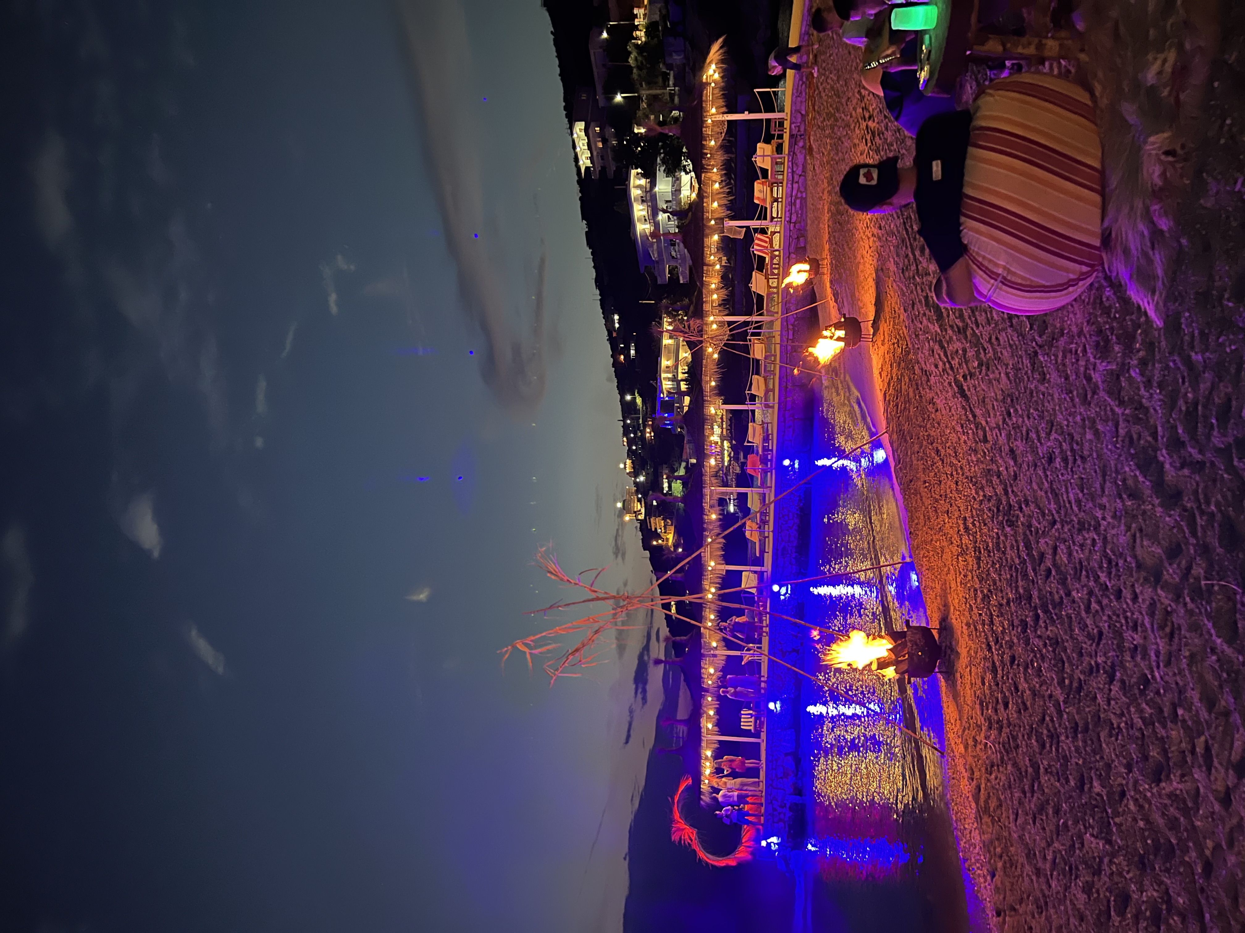 Bonfire lounge and live music in the evening at Mucobega Beach Saranda