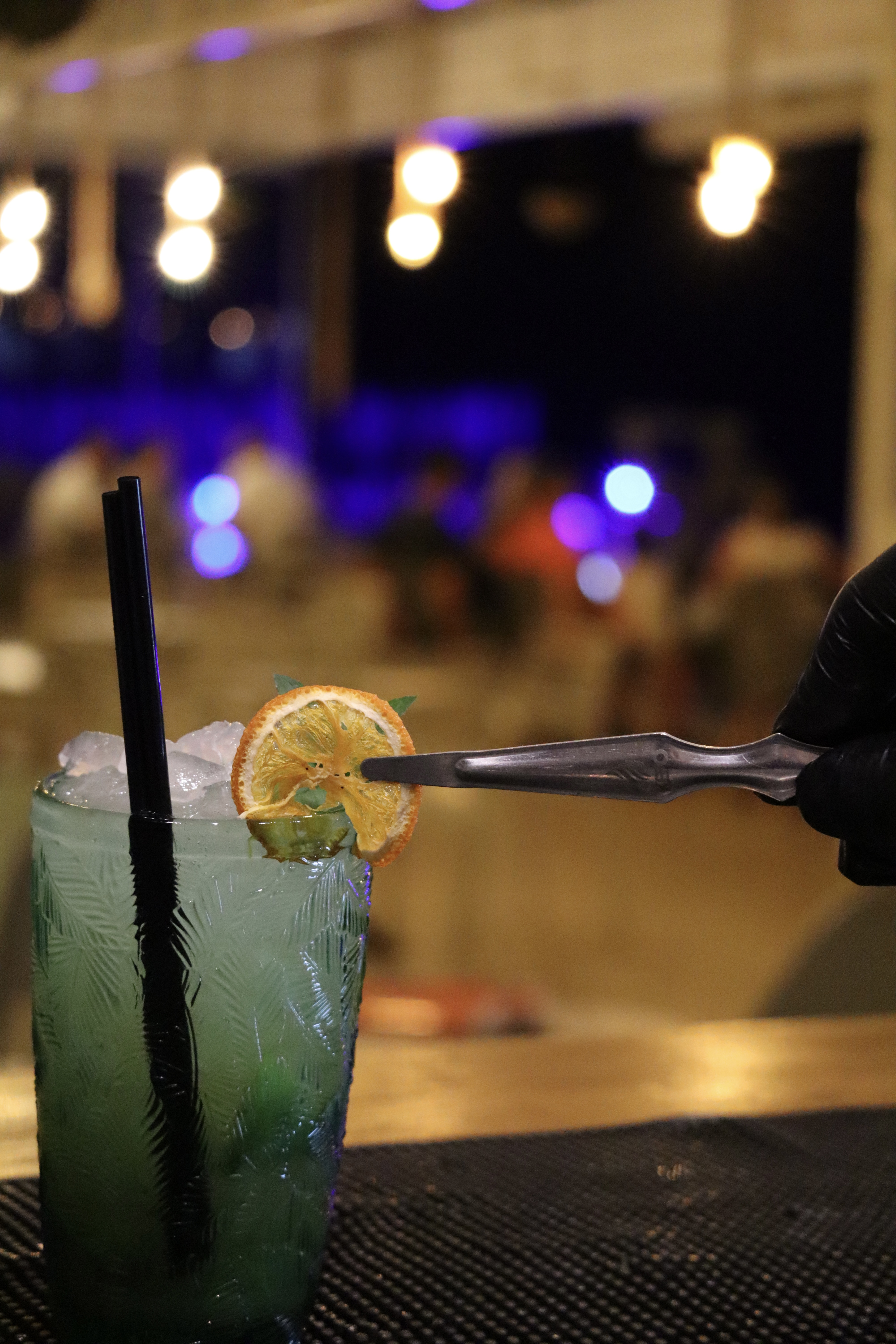 Beachfront bar serving cocktails at Mucobega Beach in Saranda